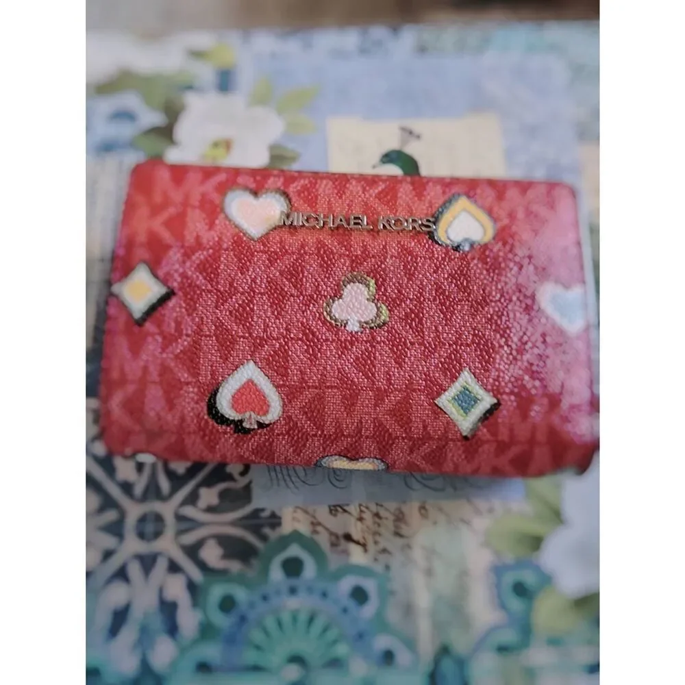 MICHAEL KORS Large Jet Set Raspberry Tote Bag & Matching Wallet